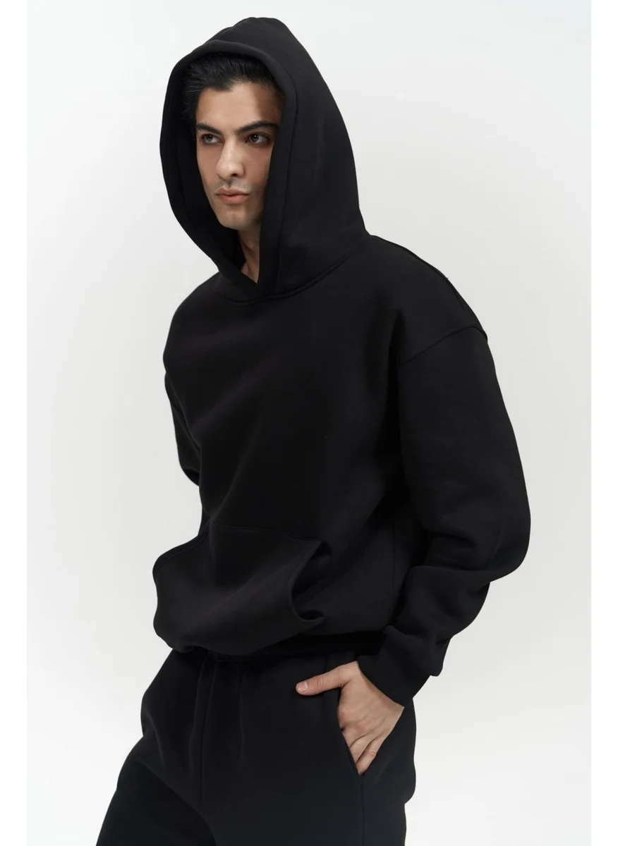 Mai Collection Edward Black Men's Hoodie Tracksuit