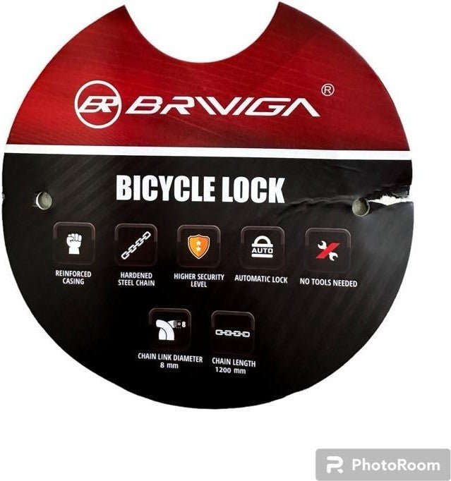 Briviga Brıviga Chain Lock with Key 2S07 Black 8X1200 - Image 3