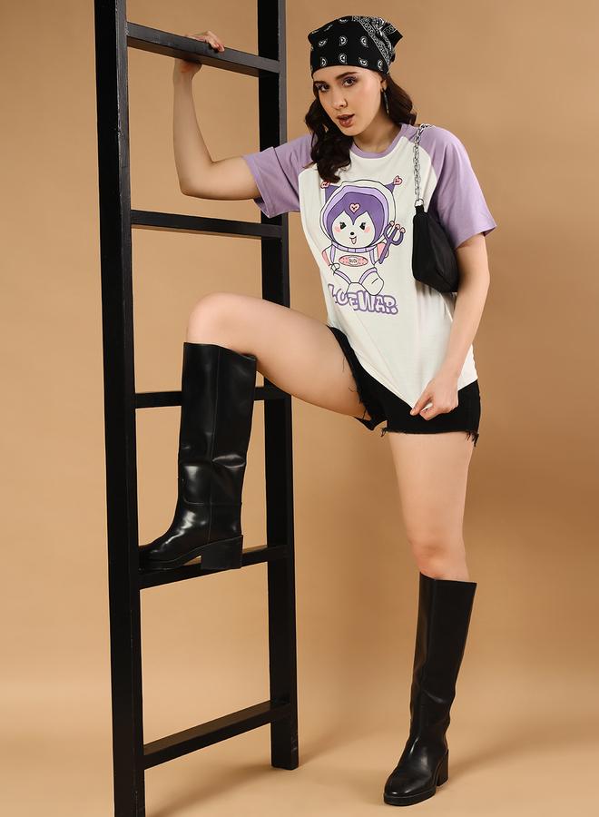 Take Two Graphic Printed Raglan Sleeve Cotton T-Shirt By The Dry State - Image 5