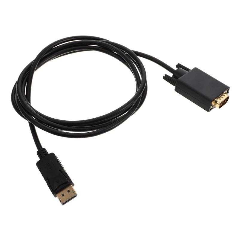 Uonlytech 1.8m Displayport to Vga Cable to Vga Adapter Monitor Display Cord to Link Compatible Laptops - Image 1