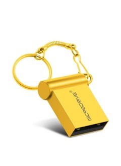 BURAQ MicroDrive 64GB USB 2.0 Metal Mini USB Flash Drives U Disk (Gold)  - Image 1