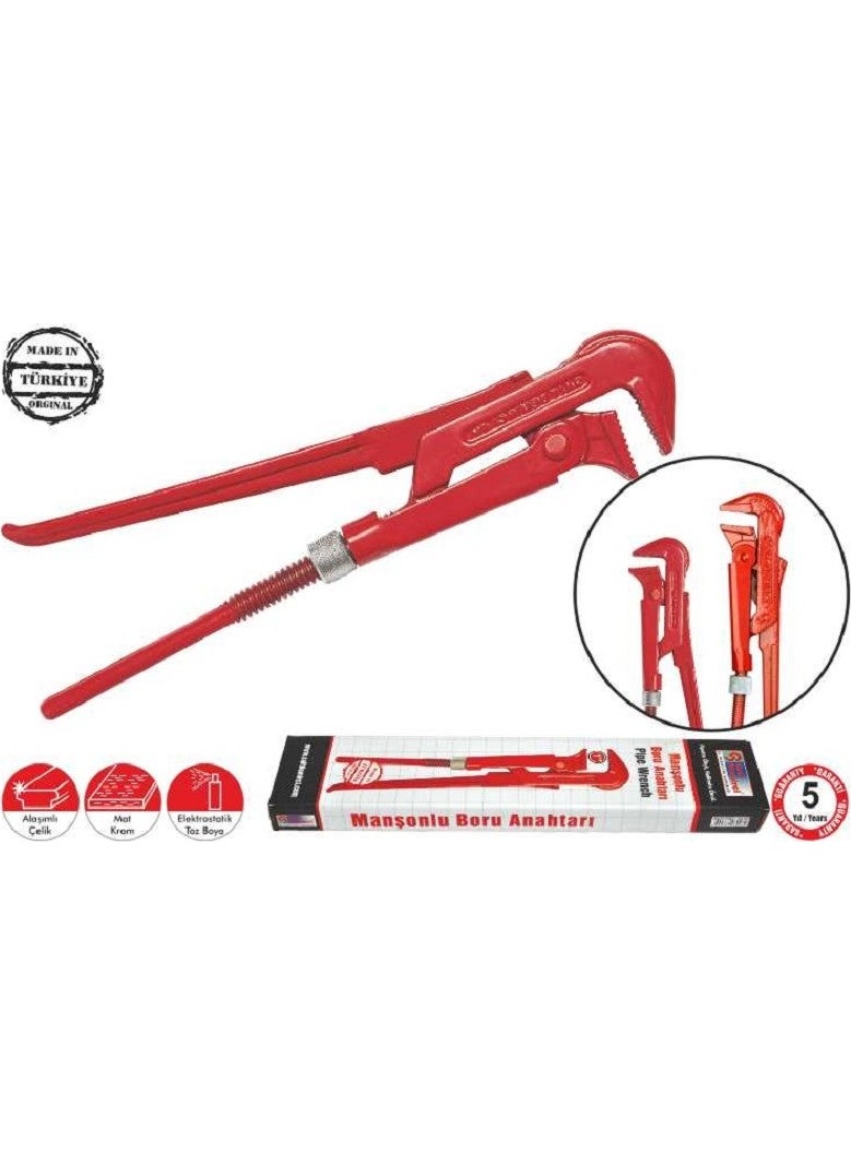 Sait Demirci 1 Finger Pipe Wrench with Sleeve 1"  - Image 2