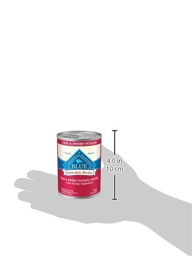 Blue Buffalo Homestyle Recipe Adult Wet Dog Food, Made with Natural Ingredients, Fish & Sweet Potato Dinner With Garden Vegetables, 12.5-oz can (Pack of 12) - Image 2