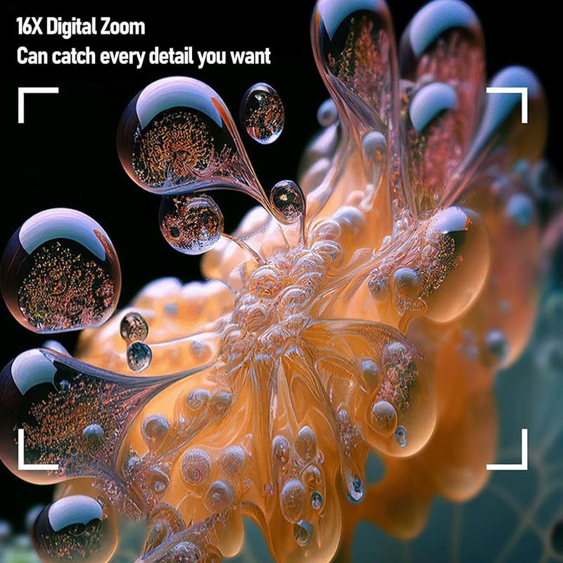 4K 50MP Anti Shake Compact Digital Camera 16X Zoom 2.4 Inch Screen No Memory Card - Image 4