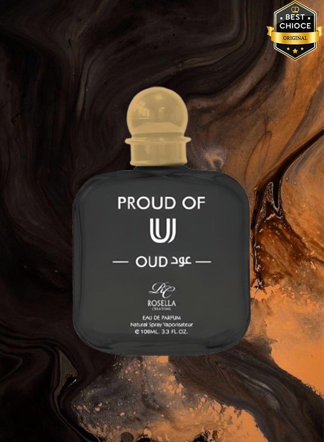 Rosella Proud Of U Oud Perfume For Unisex 100ml EDP - Image 2