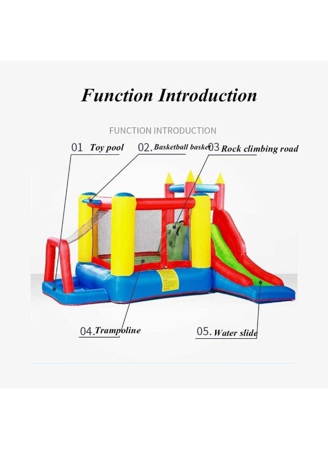 Rainbow Toys - ألعاب RBW القلاع النطاطة ملعب الترامبولين القلعة القابلة للنفخ المنزل الشريحة الأطفال الألعاب الخارجية تسلق الصخور القلعة المشاغبة - Image 1
