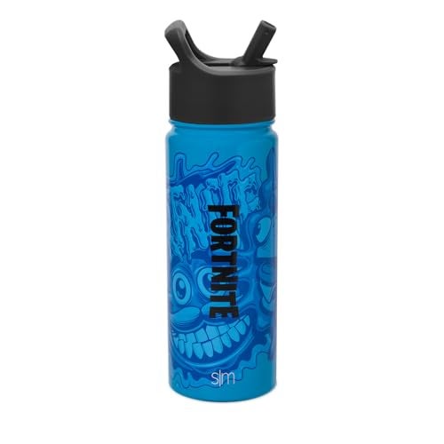 Simple Modern Fortnite Water Bottle with Straw Lid 18oz Insulated Stainless Steel Tumbler Spill Proof Cup for Girls Boys Summit Fortnite 1 - Image 1