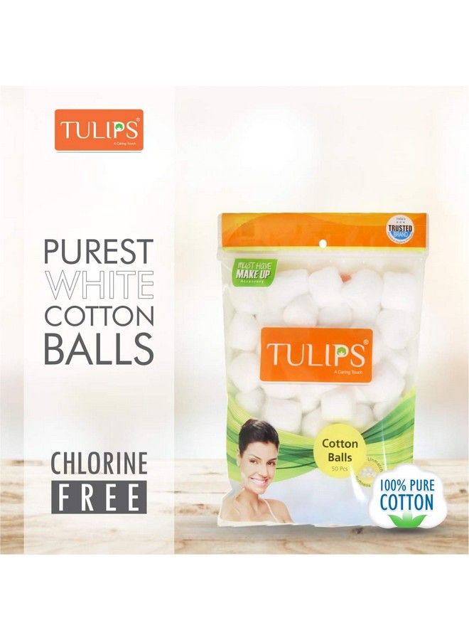Tulips 50 White Cotton Balls In A Ziplock Bag (Pack Of 6)  - Image 3