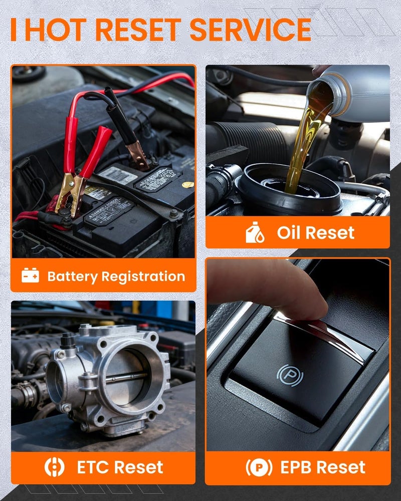 Ancel BM500 Battery Registration Tool Fits for BMW Mini - All Systems OBD2 Scanner with Engine, ABS, SRS, ESP, SAS System Diagnosis, Car Code Reader for CBS, EPB, ETC, BMS, PCM, Oil Reset - Image 2