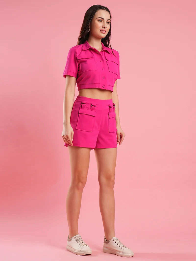 globus Women Crop Top With Shorts