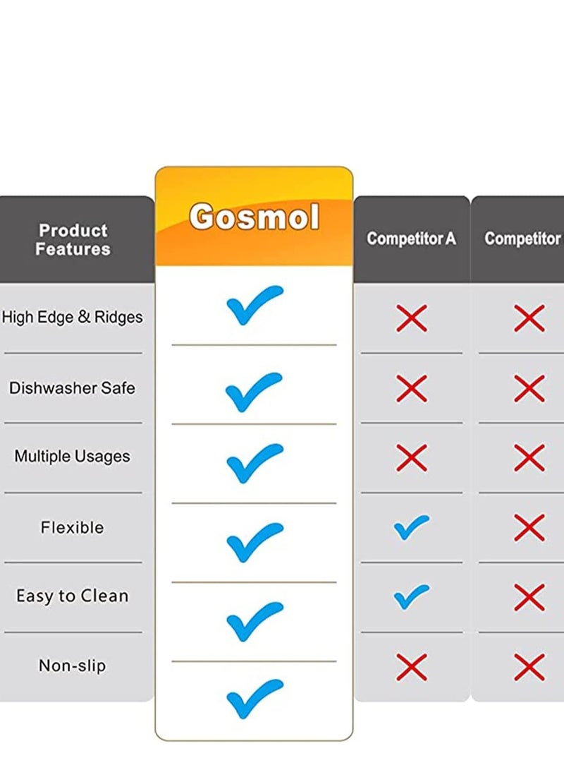 KASTWAVE 2 Pack Silicone Sponge Holder Kitchen Sink Organizer Tray Dish Caddy Soap Dispenser Scrubber Spoon Holder Dishwashing Accessories - Image 4