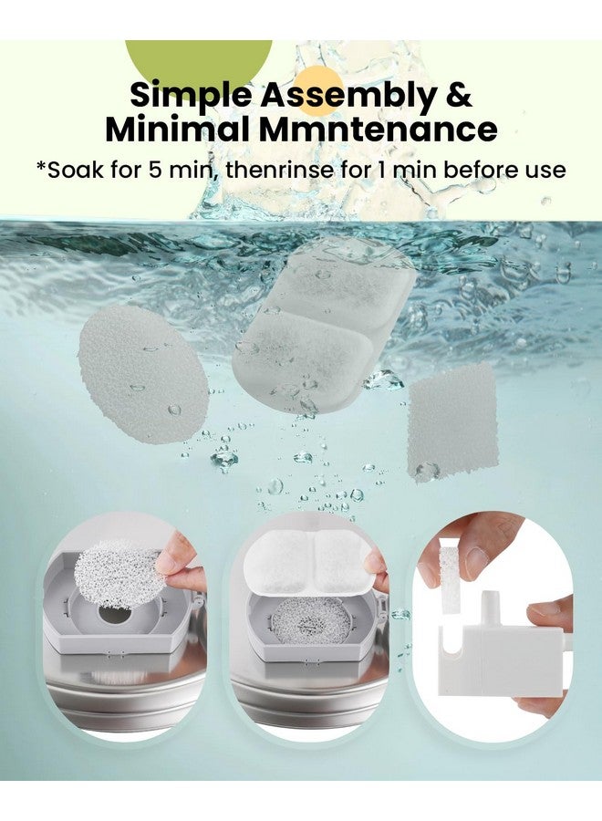 oneisall Dog Water Fountain for Large Dogs,7L/230oz/1.8G Stainless Steel Dog Fountain Super Quiet with Triple Filtration,Great for Large Dogs Cats and Multi-Pet Home (8Set Filters for 7L Dog Fountain) - Image 5