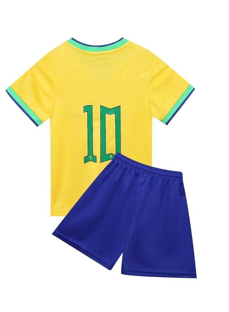 Soccer Jersey Sportswear for Kids, Youth Football T-Shirt Suit,Short Sleeve Shorts Set  - Image 2