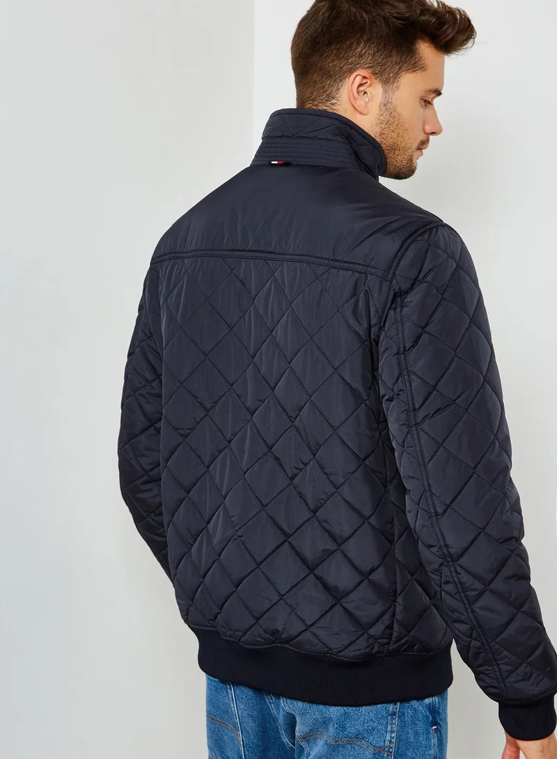 TOMMY HILFIGER Striped Collar Bomber Jacket