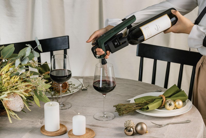 Coravin Coravin Timeless Six Plus Wine Preservation System - By-the-Glass Wine Saver - With 3 Pure Argon Gas Capsules, 6 Screw Caps & Wine Aerator - Burgundy  - Image 2
