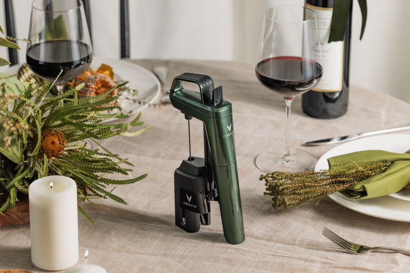 Coravin Coravin Timeless Six Plus Wine Preservation System - By-the-Glass Wine Saver - With 3 Pure Argon Gas Capsules, 6 Screw Caps & Wine Aerator - Burgundy  - Image 4