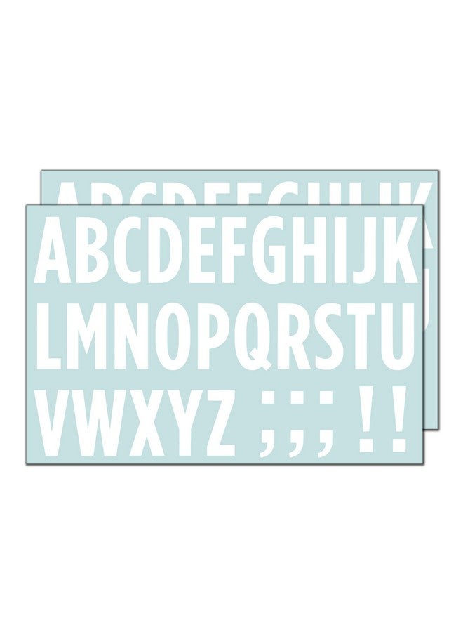 تاون ستيكس 10 ورقات مقاس 5 سم كبيرة من ملصقات حروف الفينيل البيضاء ذاتية اللصق على الحروف الهجائية مقاومة للماء للاستخدام في الهواء الطلق - Image 1