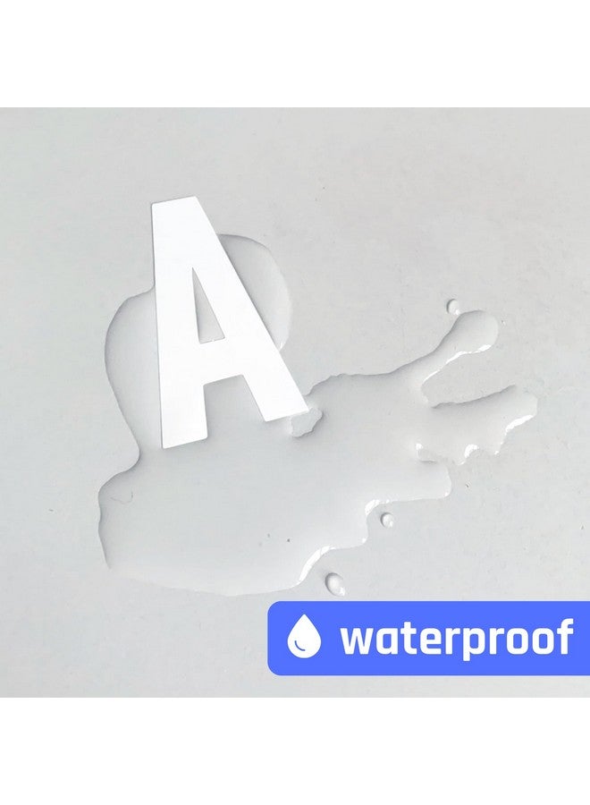 تاون ستيكس 10 ورقات مقاس 5 سم كبيرة من ملصقات حروف الفينيل البيضاء ذاتية اللصق على الحروف الهجائية مقاومة للماء للاستخدام في الهواء الطلق - Image 3