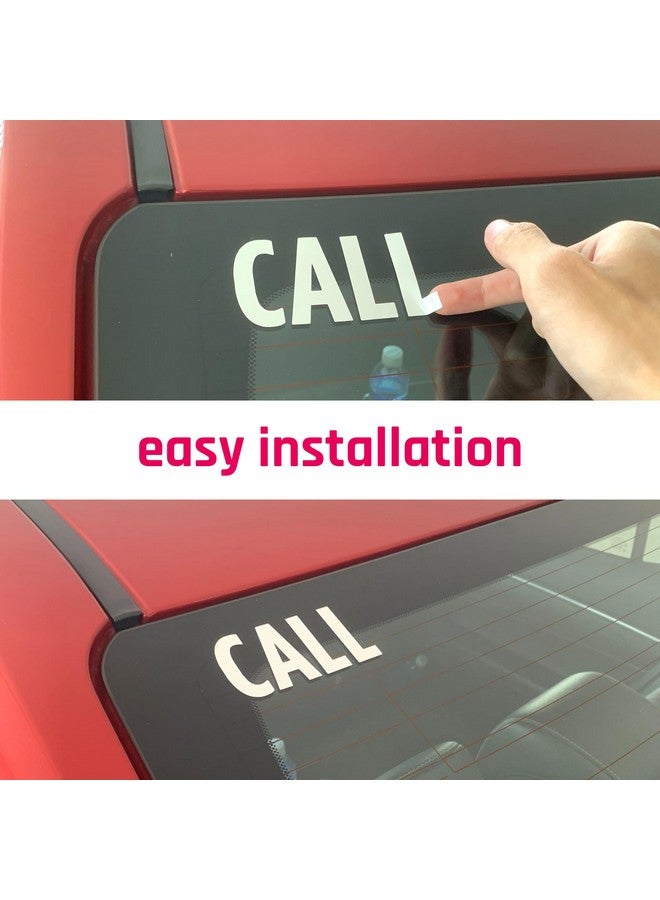 تاون ستيكس 10 ورقات مقاس 5 سم كبيرة من ملصقات حروف الفينيل البيضاء ذاتية اللصق على الحروف الهجائية مقاومة للماء للاستخدام في الهواء الطلق - Image 5