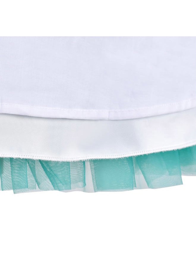 Sunny Fashion - Girls Dress Aqua Green Sea Mermaid Gradient Tutu Tulle Party Size 3 - Image 1