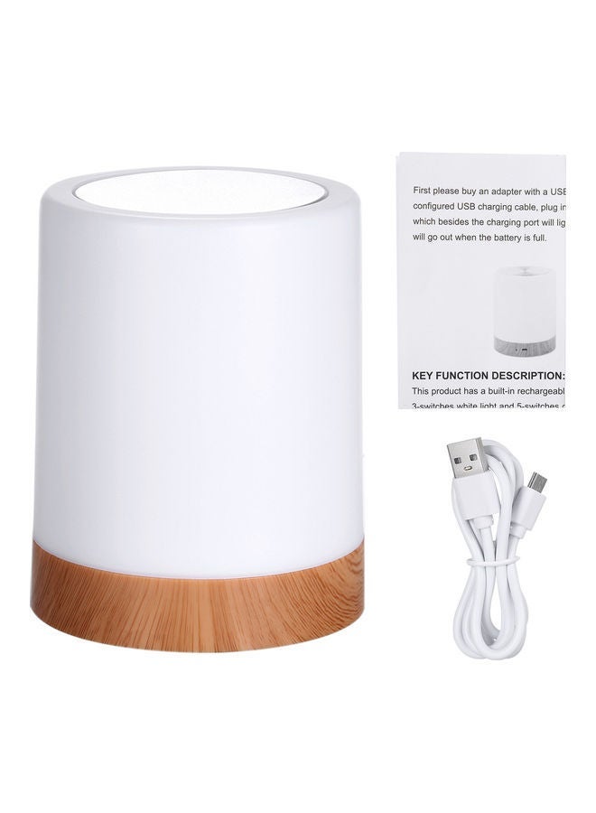 NIBEMINENT led colorful creative wood grain charging night light V3 touch USB table lamp multicolour 13*10.5*10.5cm - Image 3