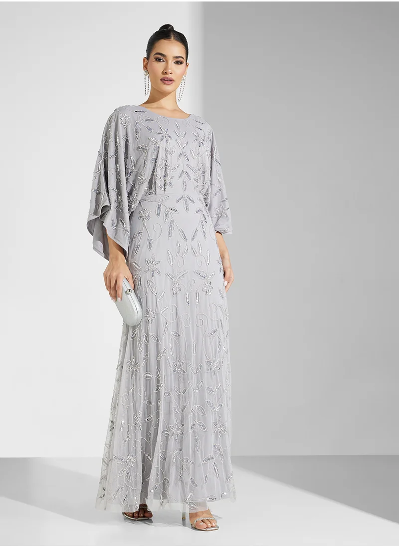 فروك اند فرل Crew Neck Sequin Maxi Dress