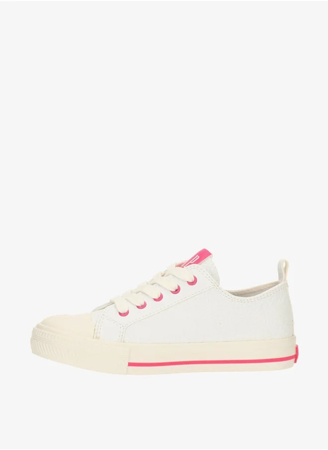 جاب Girls' Logo Detail Lace-Up Canvas Shoes