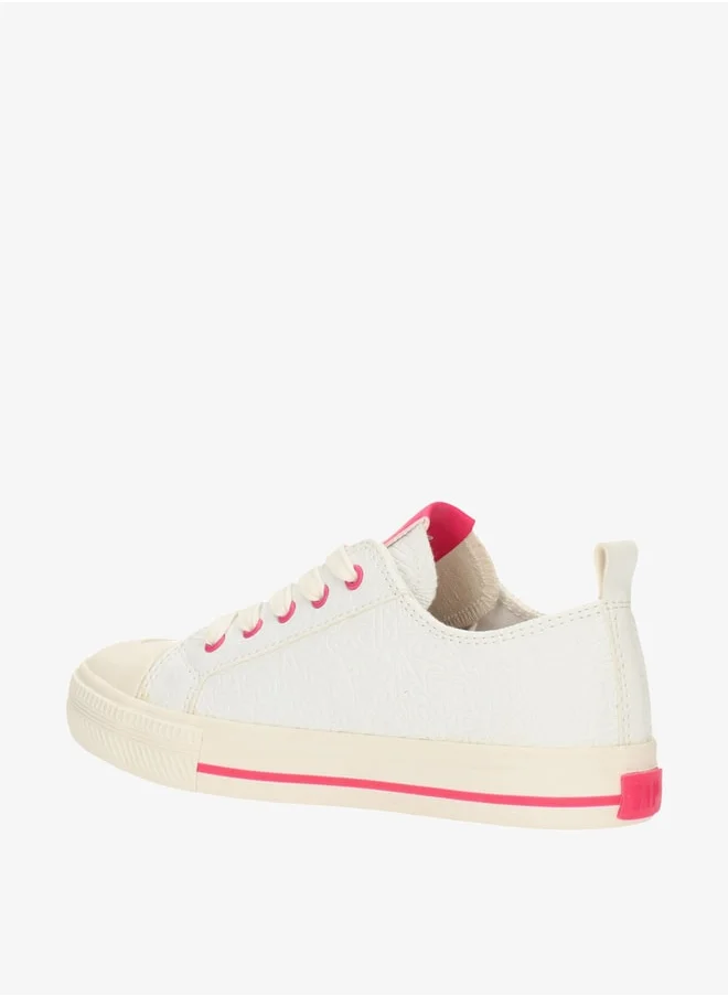 جاب Girls' Logo Detail Lace-Up Canvas Shoes