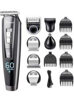 Hatteker Hatteker Hair Clipper Beard Trimmer Kit for Men Cordless Hair Mustache Trimmer Hair Cutting Groomer Kit Precision Trimmer Waterproof USB Rechargeable 5 in 1 