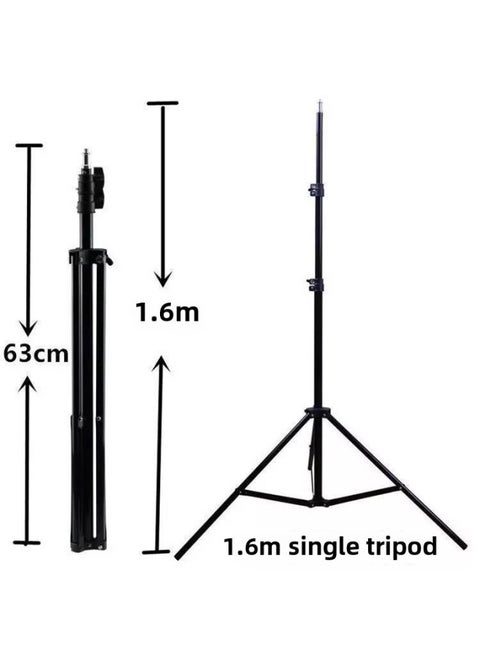 HT-18R Arm Lamp Live Bracket Fill Light Lamp Short Video Lighting Lamp Anchor Beauty LED Lamp Holder-Color:1.6 M Bracket