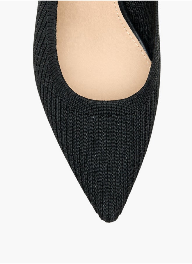 Flora Bella By Shoexpress Textured Slingback Shoes with Block Heels  - Image 4