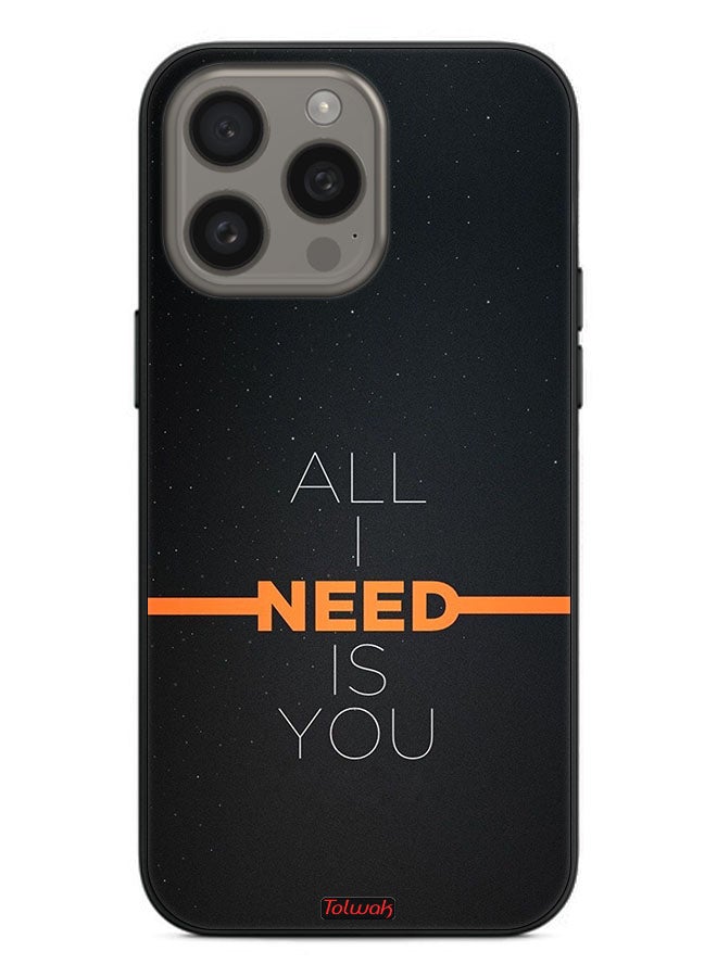 Tolwak Apple iPhone 15 Pro Protective Case Cover All I Need Is You - Image 2