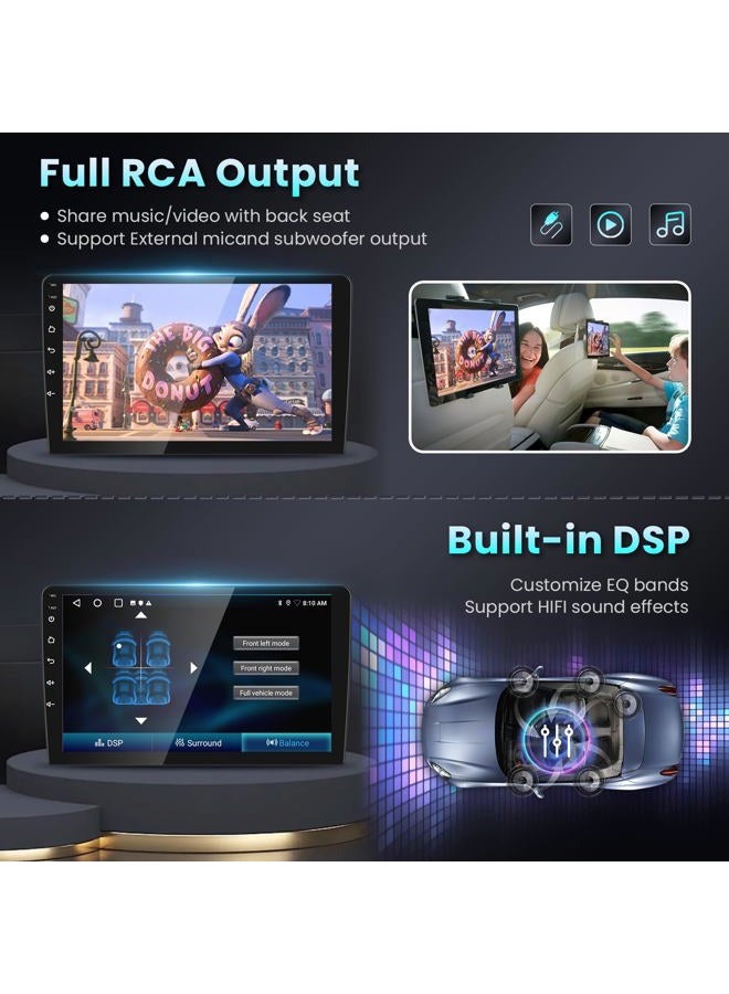 Podofo DSP Car Stereo Radio for Honda Civic 2006-2011 with Wireless Carplay Android Auto MirrorLink,Podofo 10.1 inch HD IPS Touch Screen Built-in GPS 26UIs 5.0Bluetooth Car Radio WiFi AHD Backup Camera Mic - Image 5