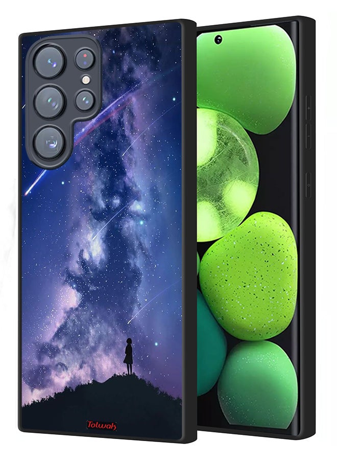 Tolwak Samsung Galaxy S22 Ultra 5G Protective Case Cover Moving Stars - Image 1