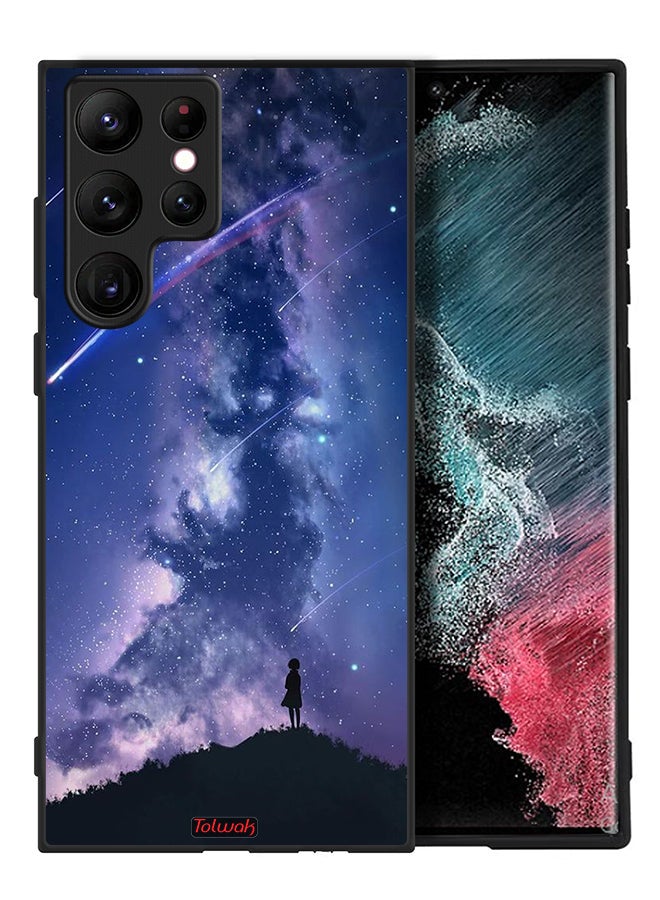 Tolwak Samsung Galaxy S22 Ultra 5G Protective Case Cover Moving Stars - Image 2