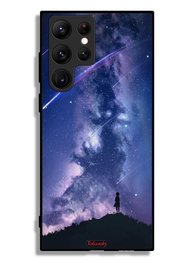 Tolwak Samsung Galaxy S22 Ultra 5G Protective Case Cover Moving Stars - Image 3
