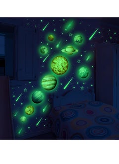 Excefore Glow in The Dark Stars and Planets for Ceiling 3D Realistic Solar System Wall Decal Stickers Bright Planet Sun Nursery Wall Sticker for Kids Space Decoration, Birthday Gift for Boys  - Image 4