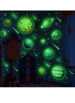 Excefore Glow in The Dark Stars and Planets for Ceiling 3D Realistic Solar System Wall Decal Stickers Bright Planet Sun Nursery Wall Sticker for Kids Space Decoration, Birthday Gift for Boys  - Image 3