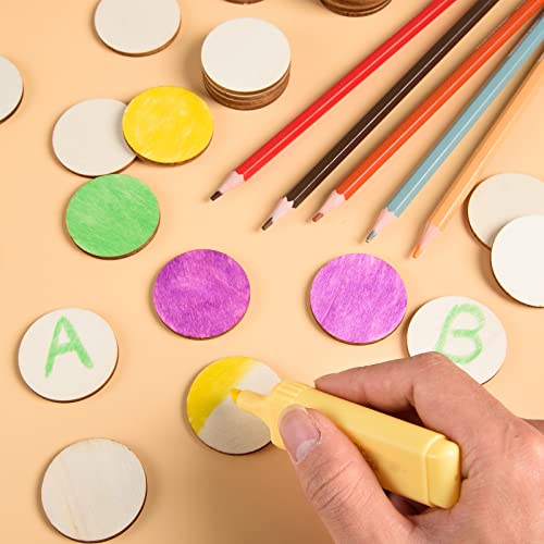AWIZOM 300 Pieces 1.5 Inch Unfinished Round Wood Slices Round Wooden Discs Wood Circles for Crafts Wood Blanks Rounds Cutouts Ornaments Slices for DIY Art Crafts Christmas Decorations - Image 5