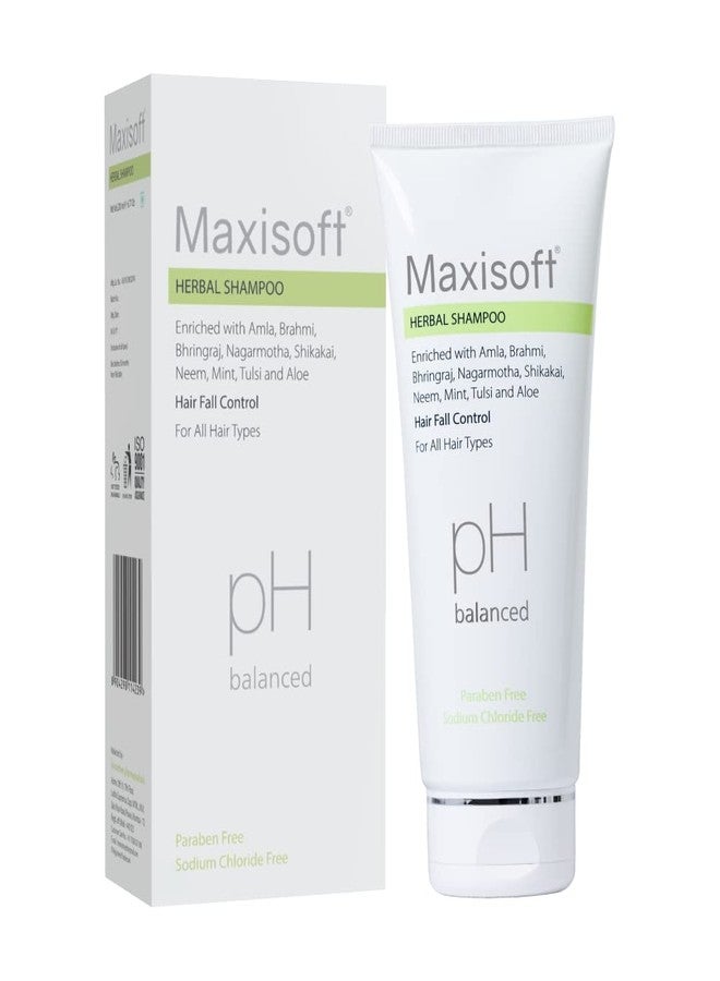 Maxisoft Herbal Shampoo| Hair Fall Control | Paraben-Free | pH Balanced| Suitable for All Hair Types | For Men & Women |100 ml (Pack of 1) - Image 1