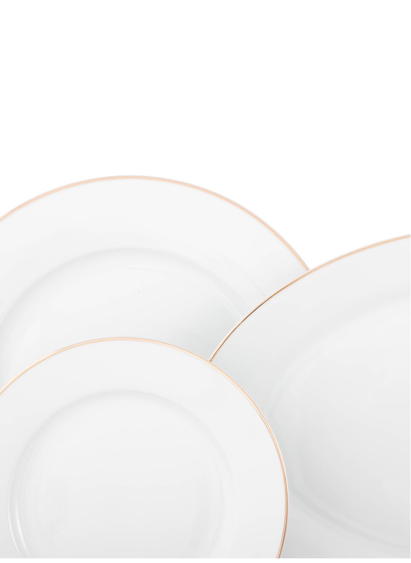 Dania - 28-piece porcelain dining set with golden font, suitable for 6 people - Image 1