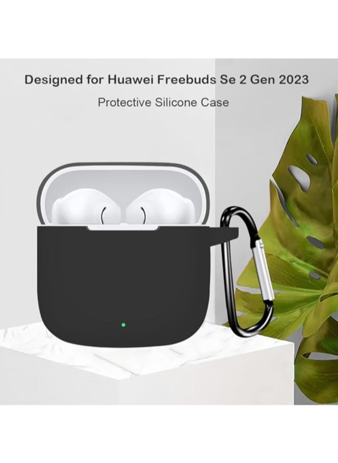 Silicone Protective Case Cover for Huawei FreeBuds Se 2/ Se 3 with Cleaner Kit and Ear Tips (Blue)