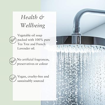 Absolute Aromas Ord River by Absolute Aromas 5 x 100g Tea Tree and Lavender Hand Soap Bars Pack of 5 Vegetable Soap with 100 Pure Tea Tree and French Lavender Essential Oil a Kind and Natural Hand Washing Soap - Image 2