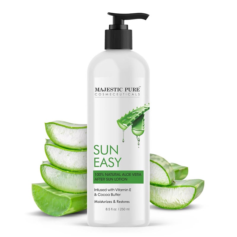 Majestic Pure Majestic Pure Sun Easy Lotion with Vitamin E  Cocoa Butter  Nourishing  Moisturizing  Quick Absorbing Lightweight  Non Greasy  For All Skin Types  For Women  Men  85 Fl Oz 