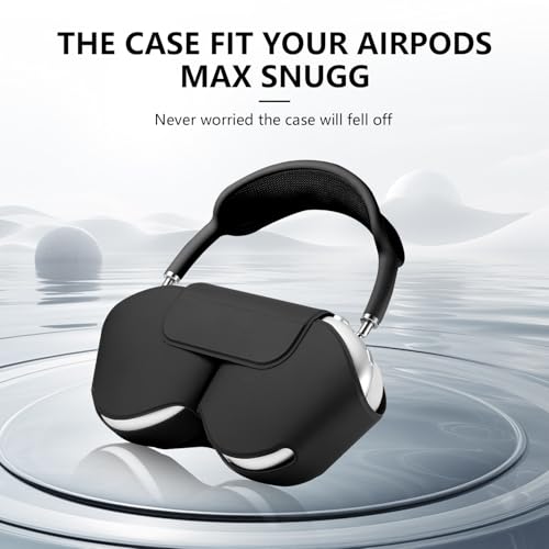 Youtec for Apple Airpods Max Case,Smart Case Cover Accessories with Sleep Mode Made by PU Leather Original Replacement Carrying Case for Airpod Pro Max Headphones, Black - Image 3