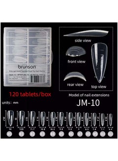 brunson Dual Nail Forms for Poly Extension Gel Pre-shaped False Tips with Scale 120pcs Manicure Tool for Nail Extensions Mold Nail Tips Acrylic Nails False Nails Manicure Tool  - Image 2