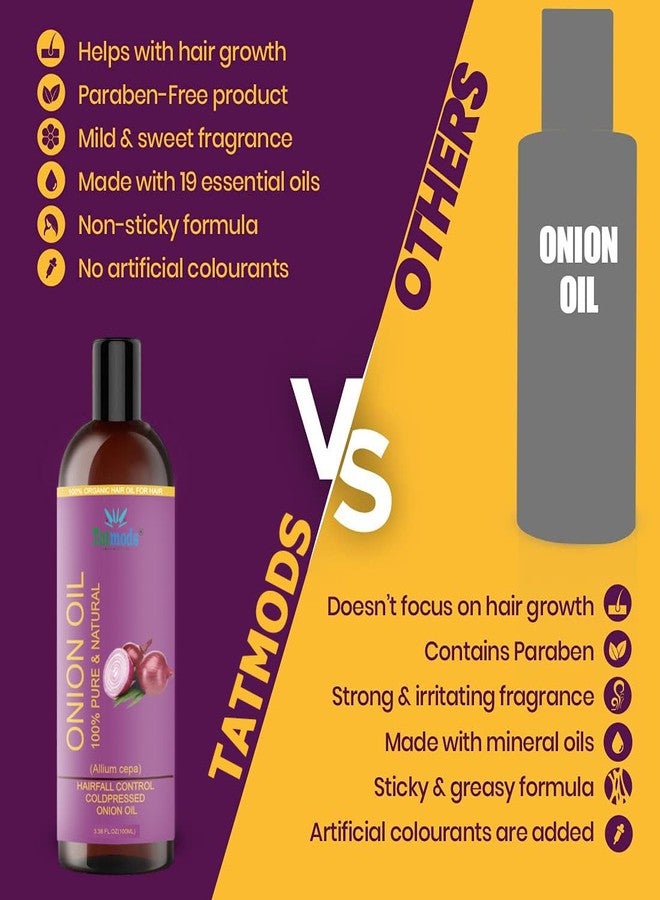 TATMODS Organics Onion Oil 100 ml For Hair Care No Sulphates Hair Oil - Image 5