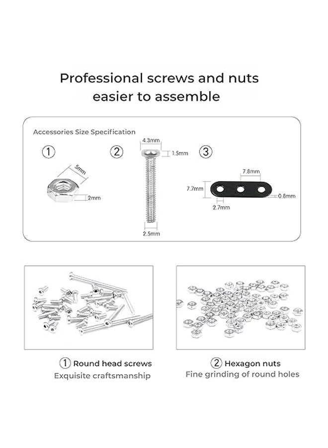 عام مجموعة آلة تركيب مكونة من 567 قطعة، مجموعة آلة تركيب مروحية معدنية، آلة تركيب قضبان معدنية للأطفال من 8 إلى 12 سنة، طقم ألغاز معدنية تعليمية. - Image 3