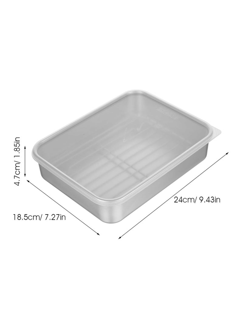 Generic - Dumpling Storage Box for Freezer, Stainless Steel Freezer Food Container with Lid and Mesh Rack Stackable Refrigerator Bins For Kitchen Storage Organizer - Image 1