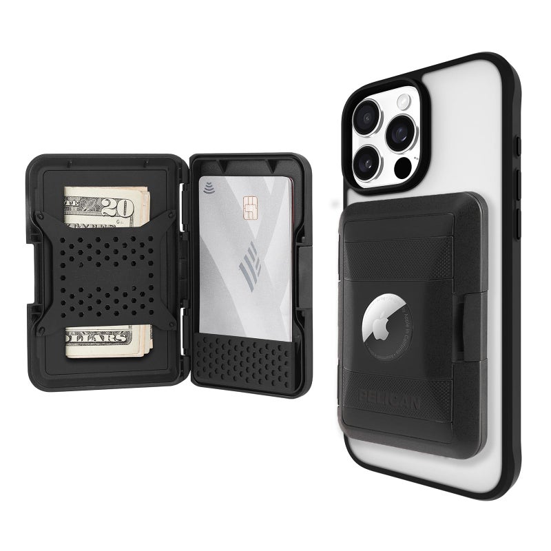 Goodern Protector AirTag MagSafe Wallet/Card Holder, RFID Blocking, Holds 5 Cards & Cash, Detachable Wallet for iPhone - Image 2